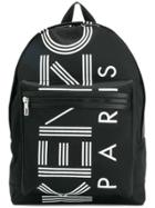 Kenzo Logo Print Backpack - Black