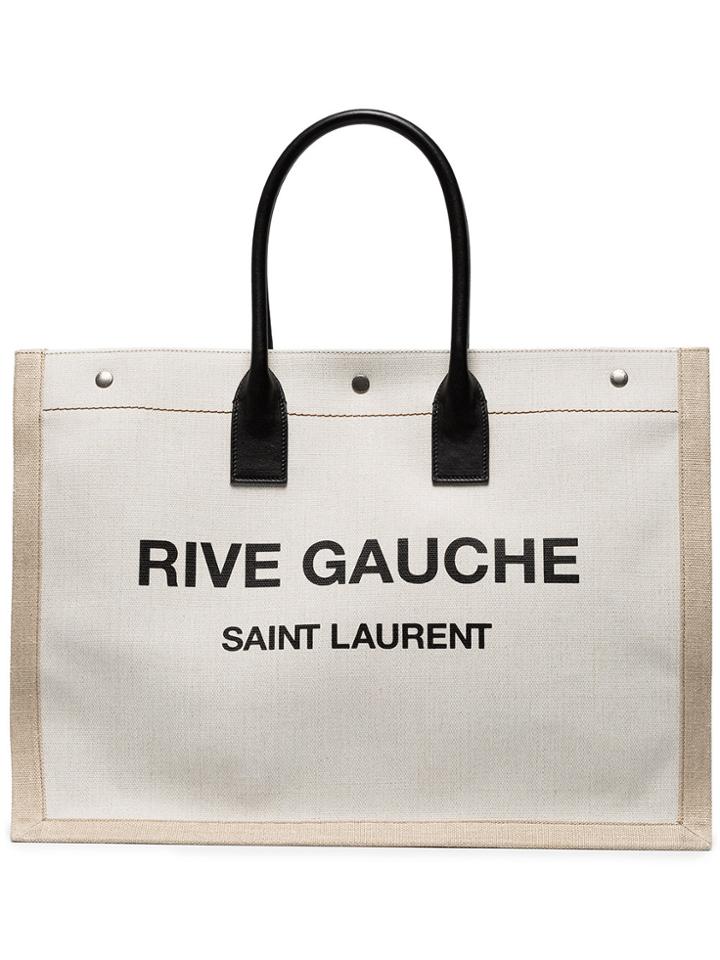 Saint Laurent Rive Gauche Tote Bag - Nude & Neutrals
