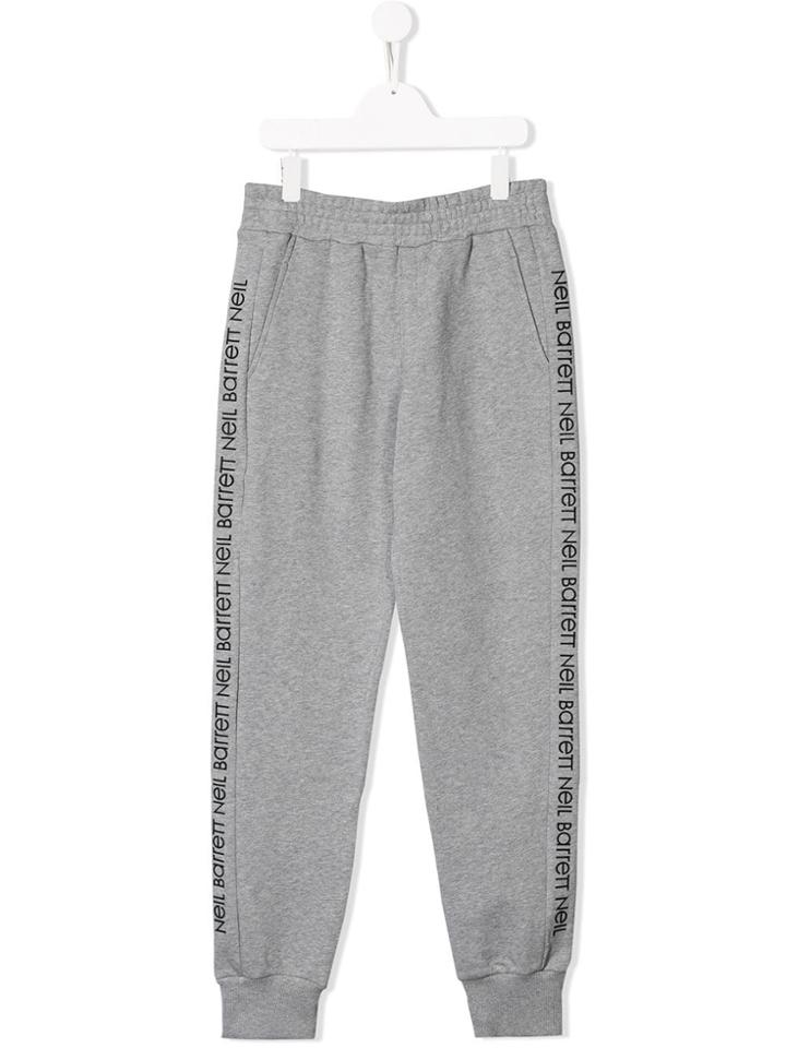 Neil Barrett Kids Logo Track Pants - Grey