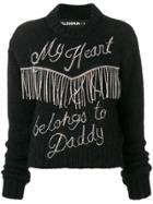 Filles A Papa Slogan Jumper - Black