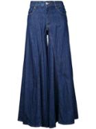 Mm6 Maison Margiela Wide-legged Jeans, Women's, Size: 36, Blue, Cotton