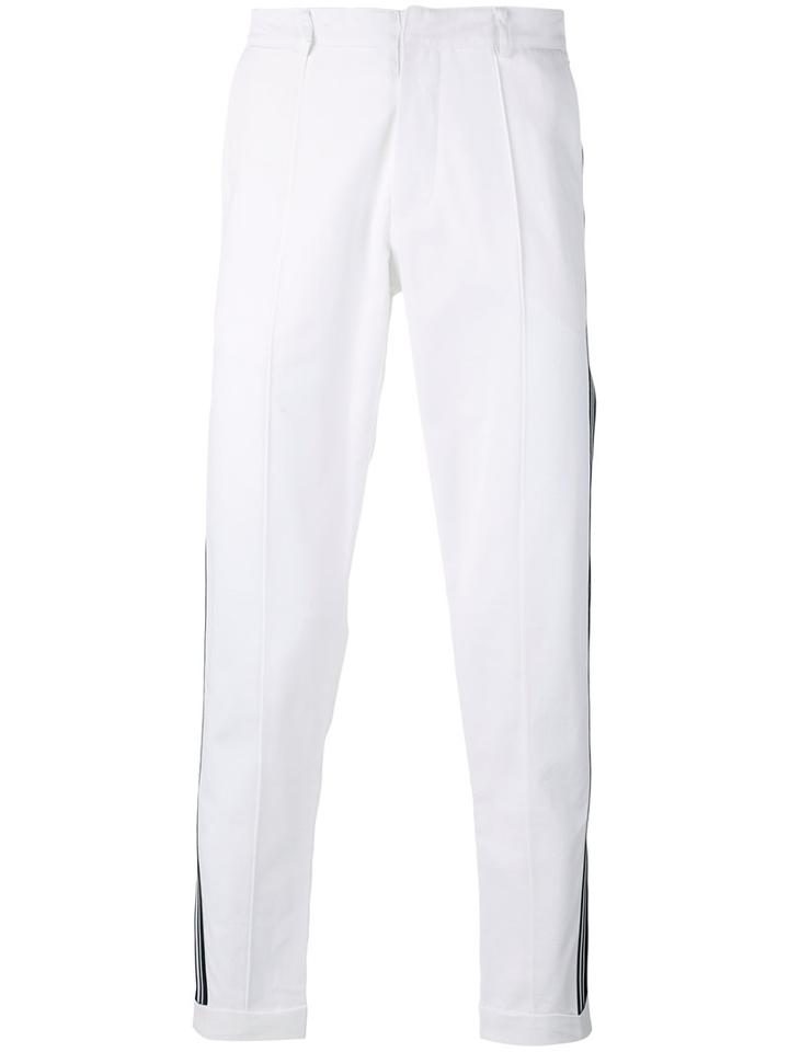 Gcds - Side Stripes Jogging Trousers - Men - Cotton - Xl, White, Cotton