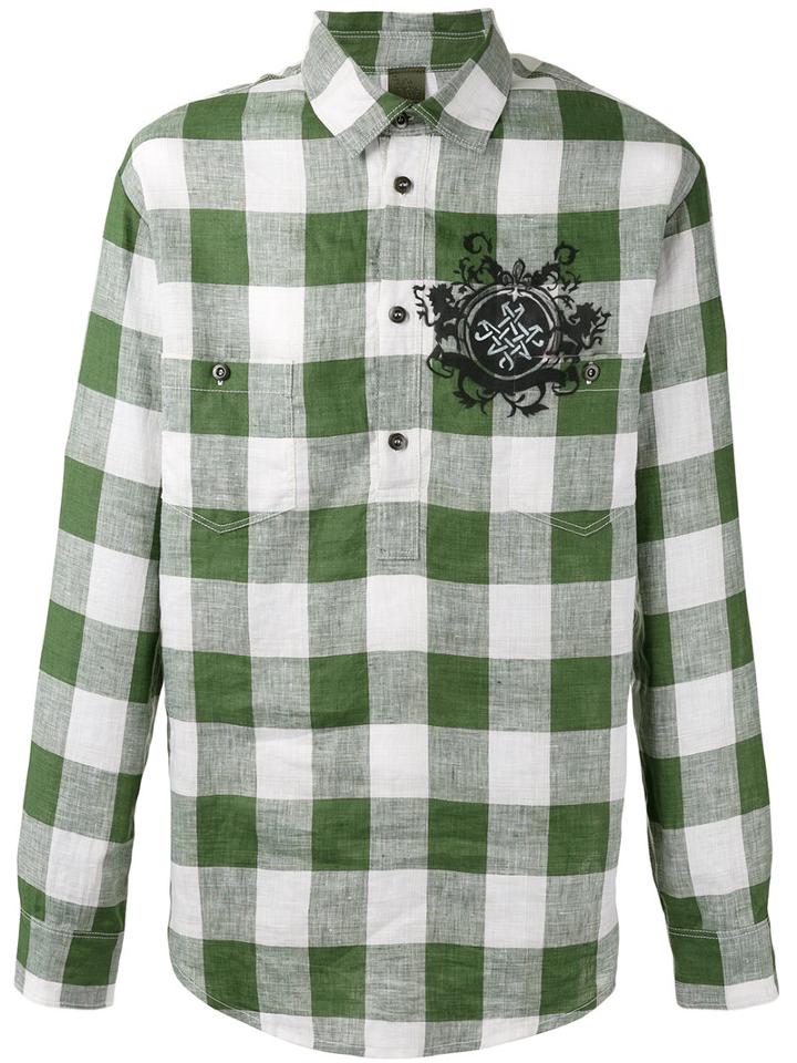 Mr & Mrs Italy - Plaid Shirt - Men - Linen/flax - 48, Green, Linen/flax