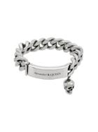 Alexander Mcqueen Skull Charm Chain Link Bracelet - Silver