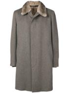 Corneliani Midi Single-breasted Coat - Grey