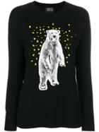 Markus Lupfer Sequinned Polar Bear Jumper - Black