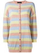 Boutique Moschino Striped Cardigan, Size: 42, Polyester/acetate/polyamide