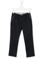 Armani Junior Contrast Trim Chino Trousers, Boy's, Size: 12 Yrs, Blue