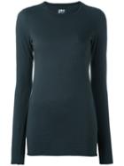 Labo Art Elongated Sleeves T-shirt, Women's, Size: 1, Blue, Cotton/spandex/elastane
