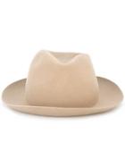 Borsalino Fedora Hat, Men's, Size: 59, Nude/neutrals, Wool Felt