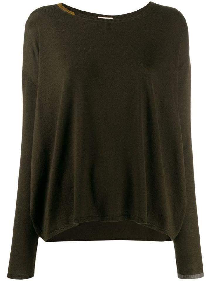 Apuntob Contrast Trim Jumper - Brown