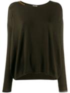 Apuntob Contrast Trim Jumper - Brown