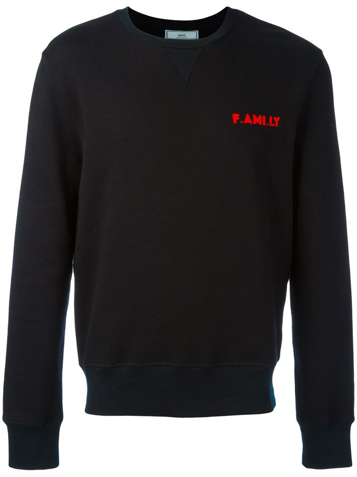 Ami Alexandre Mattiussi - Family Sweatshirt - Men - Cotton - Xl, Black, Cotton