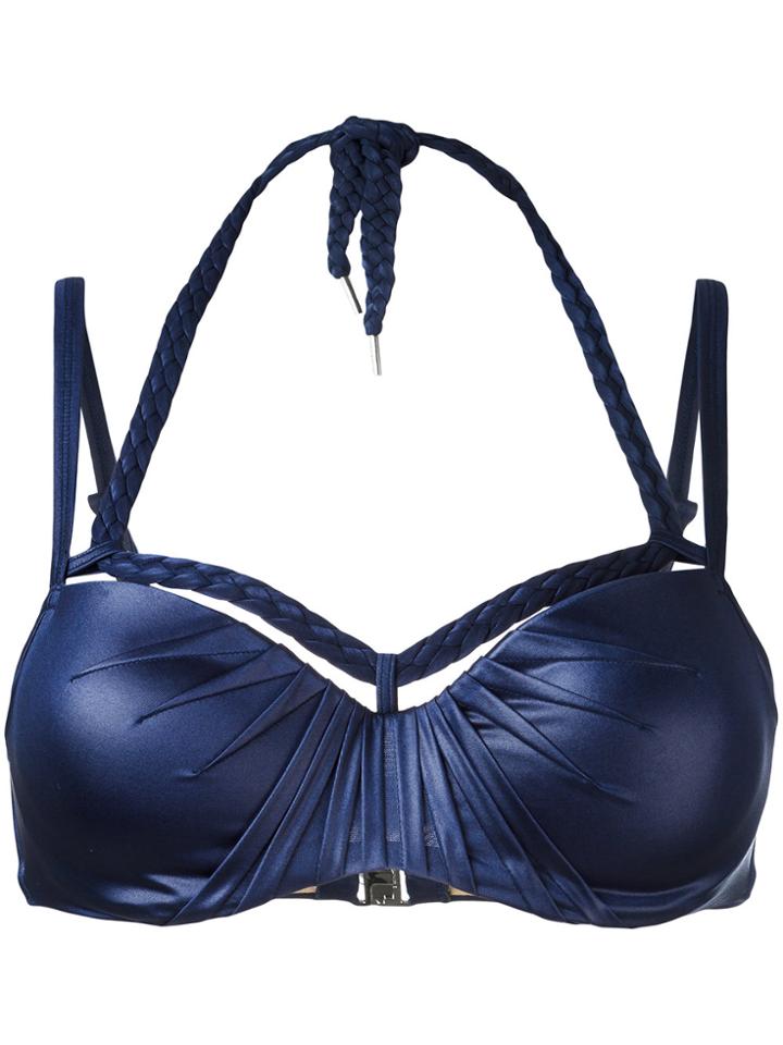 Marlies Dekkers Holi Glamour Plunge Balcony Bikini Top - Blue