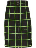 Off-white Neon Check Mini Skirt - Black