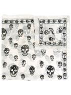 Alexander Mcqueen 'skull' Scarf, Men's, Nude/neutrals, Silk