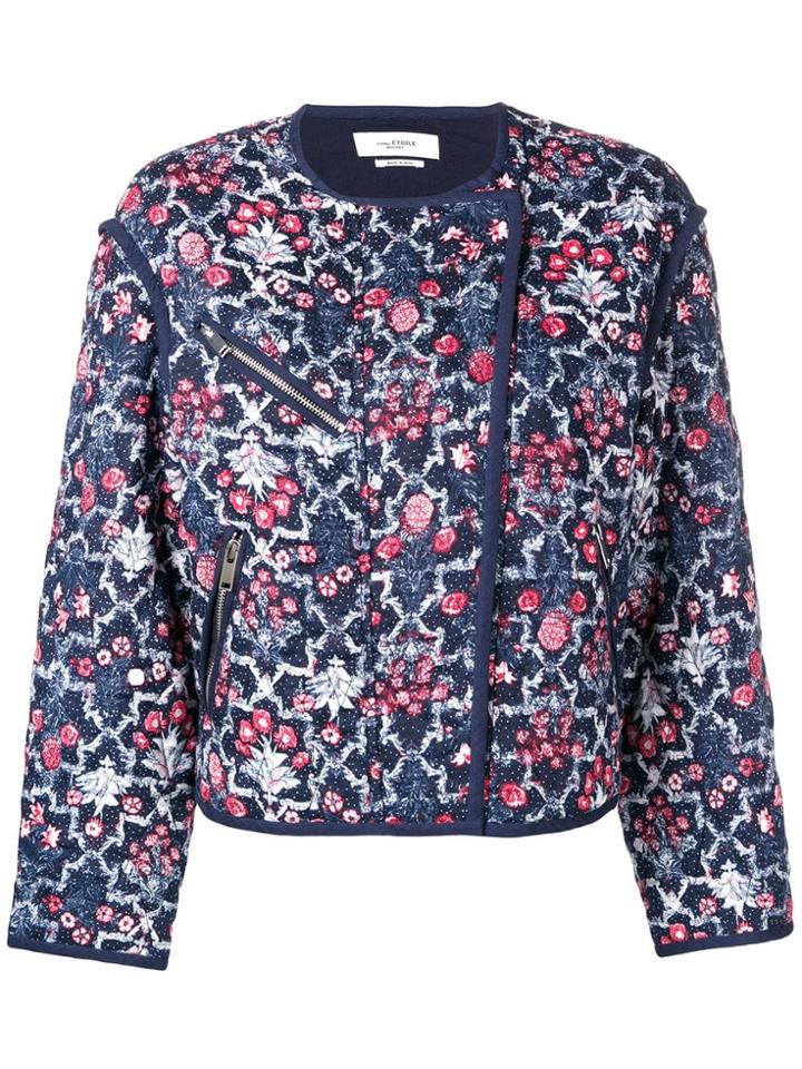 Isabel Marant Étoile Cropped Floral Jacket - Blue