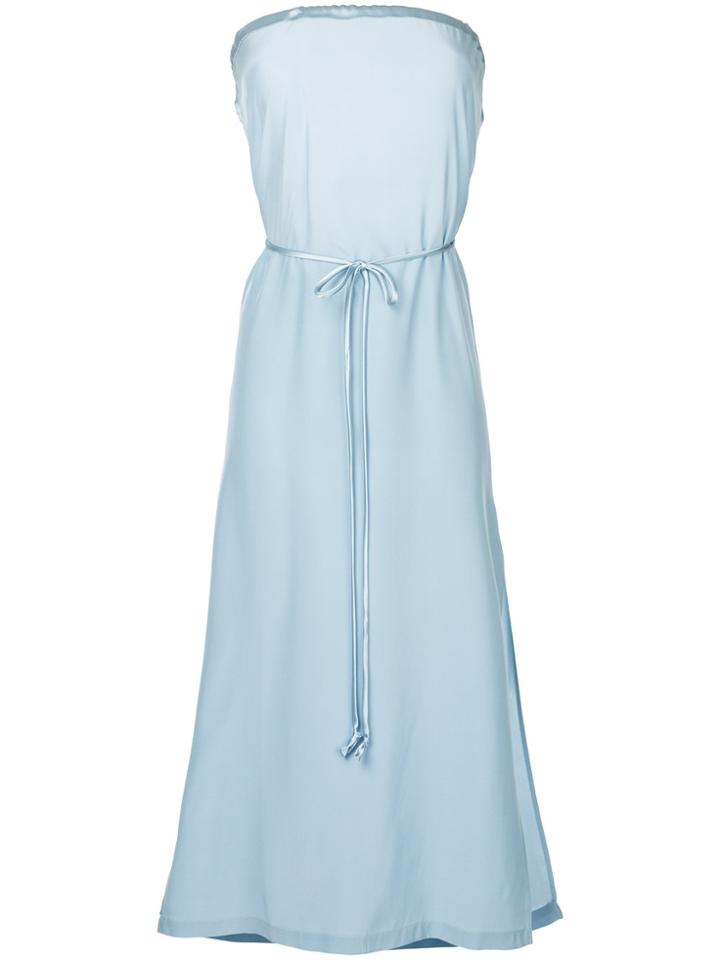 Kacey Devlin Strapless Midi Dress - Blue
