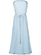 Kacey Devlin Strapless Midi Dress - Blue