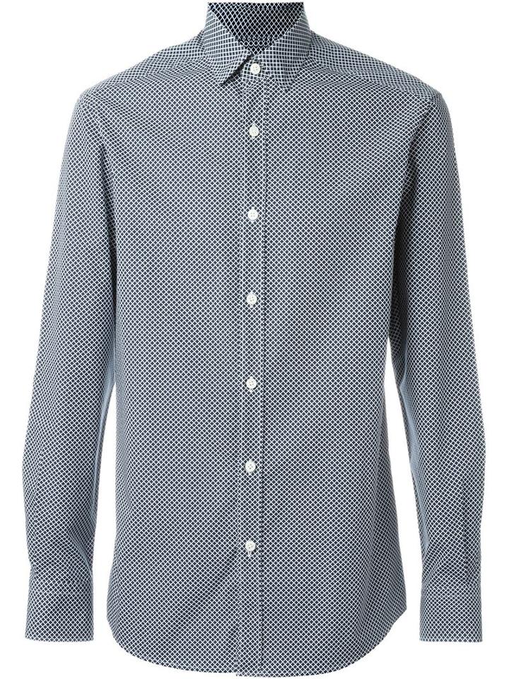 Ermenegildo Zegna Grid Print Shirt