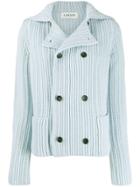 Lanvin Double-breasted Knitted Cardigan - Blue