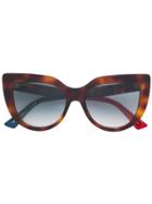 Gucci Eyewear Cat-eye Sunglasses - Brown