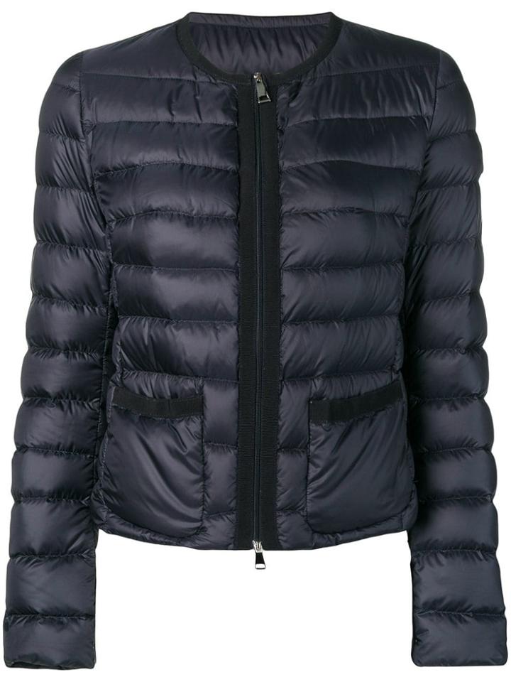 Moncler Cropped Puffer Jacket - Blue