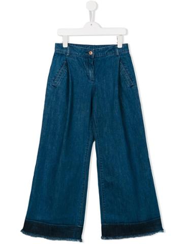Une Fille Wide Leg Jeans, Girl's, Size: 12 Yrs, Blue