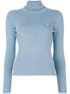 See By Chloé - Fine Knit Sweater - Women - Cotton/nylon/spandex/elastane/wool - L, Blue, Cotton/nylon/spandex/elastane/wool