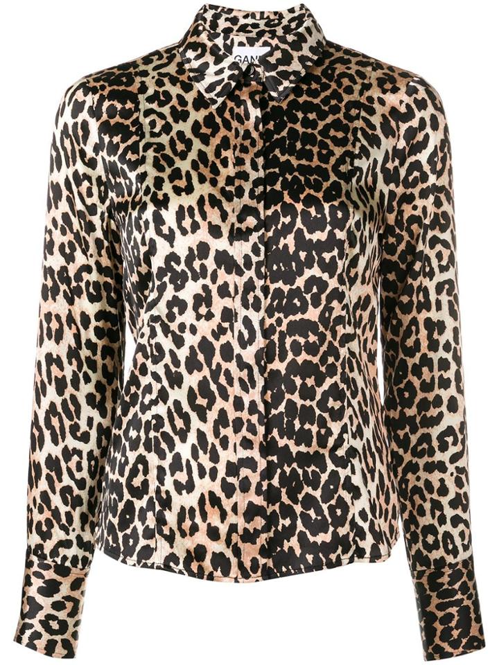 Ganni Blakely Printed Shirt - Black