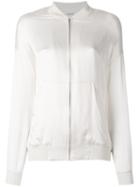 P.a.r.o.s.h. Safira Zip-up Jacket, Women's, Size: Xs, White, Silk/spandex/elastane