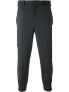 Neil Barrett - Cropped Tailored Trousers - Men - Cotton/polyester/spandex/elastane/virgin Wool - 48, Grey, Cotton/polyester/spandex/elastane/virgin Wool