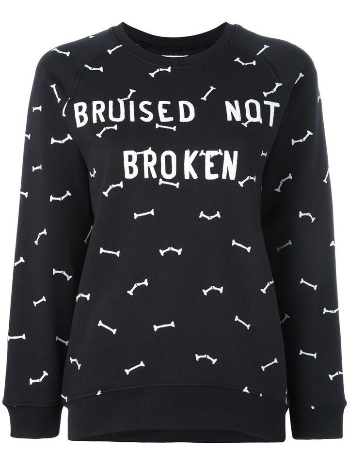 Zoe Karssen Bruised Sweatshirt, Women's, Size: Medium, Black, Cotton
