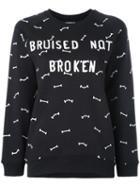 Zoe Karssen Bruised Sweatshirt, Women's, Size: Medium, Black, Cotton