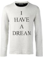 Neil Barrett 'i Have A Dream' Sweater, Men's, Size: Large, Grey, Cotton