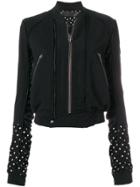 Haider Ackermann Mixed Fabric Bomber - Black