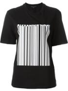 Alexander Wang Welded Barcode T-shirt, Women's, Size: Large, Black, Cotton