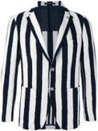 Tagliatore - Striped Blazer - Men - Cotton/cupro - 52, Black, Cotton/cupro