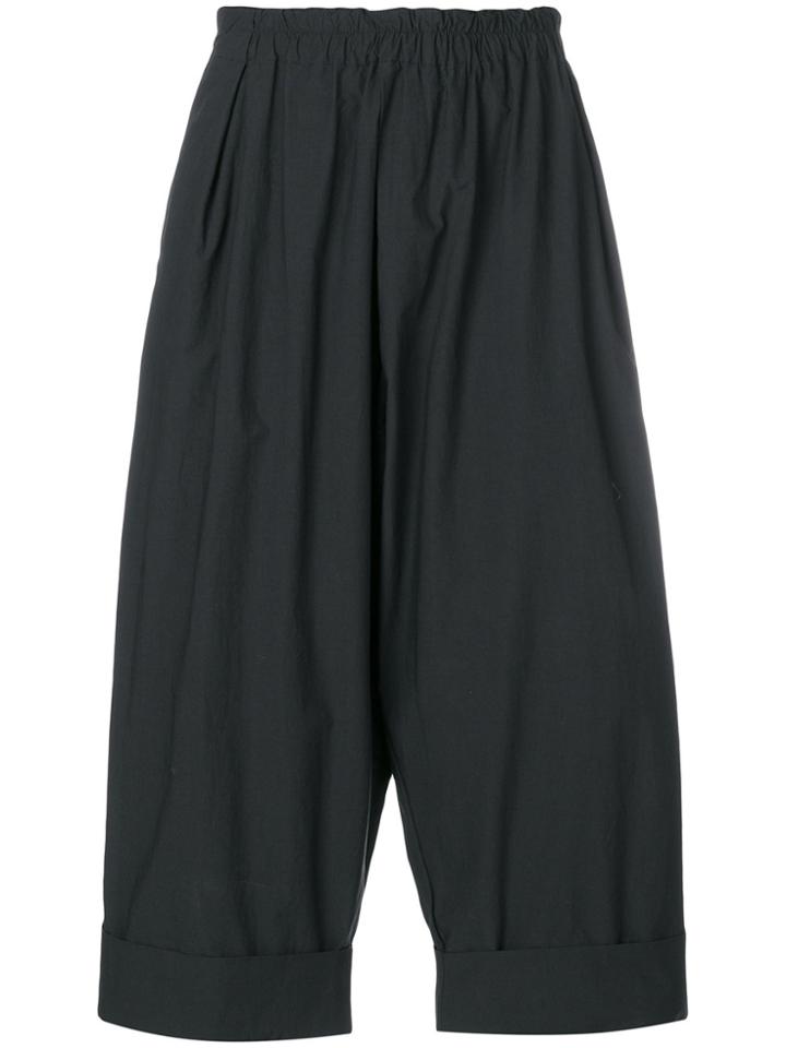 Toogood Cropped Gathered Trousers - Black