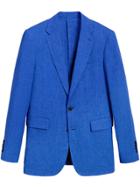 Burberry Soho Fit Linen Tailored Jacket - Blue