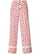 P.a.r.o.s.h. Lips Print Trousers - White