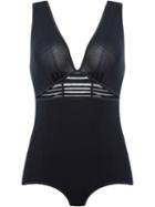 Giuliana Romanno Sheer Panels Body, Women's, Size: M, Black, Polyamide/spandex/elastane