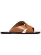 Atp Atelier Brown Allai Cutout Leather Sandals