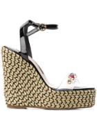 Sophia Webster Dina Gem Wedge Sandals - Black