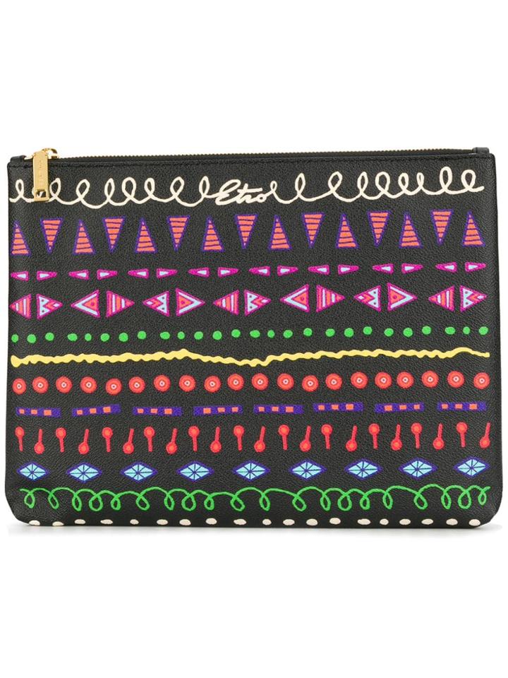 Etro Printed Clutch Bag - Black