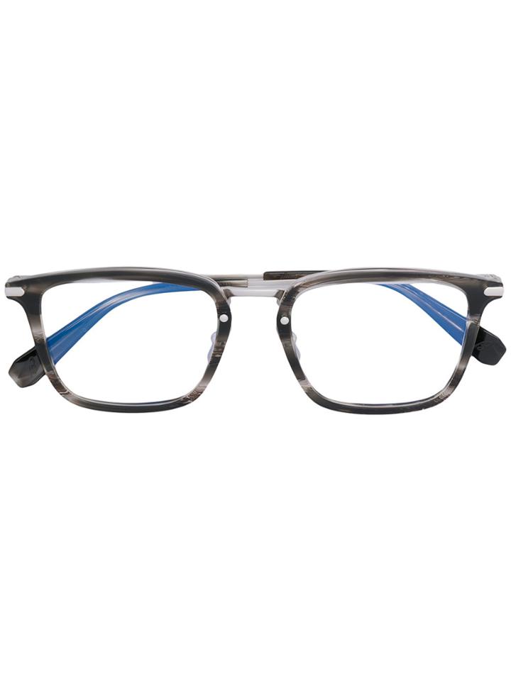 Brioni Rectangle Frame Glasses - Black