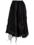 Renli Su Asymmetric Flared Skirt - Black