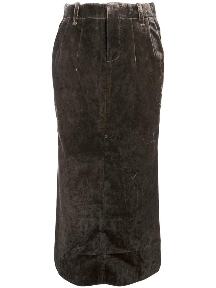 Uma Wang Two Tone Skirt - Brown