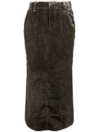 Uma Wang Two Tone Skirt - Brown