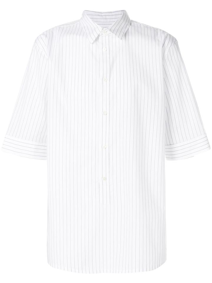 Helmut Lang Short Sleeves Striped Shirt - White